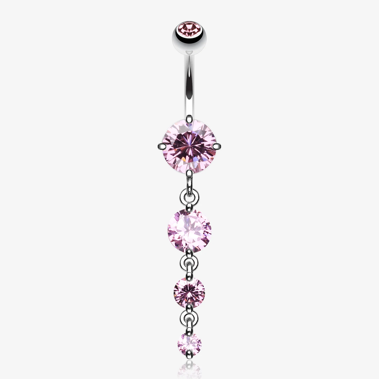 Brilliant Gem Cascade Belly Ring