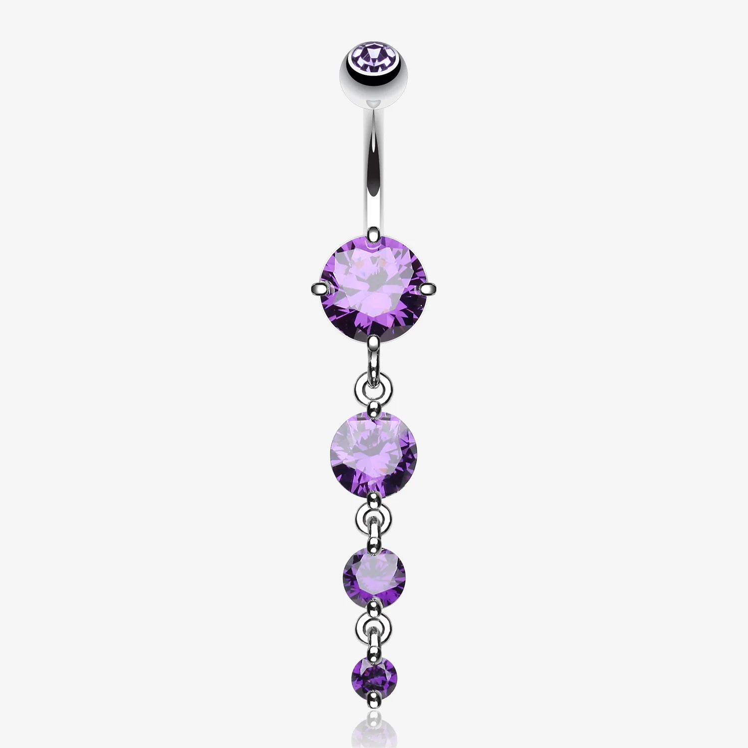 Brilliant Gem Cascade Belly Ring