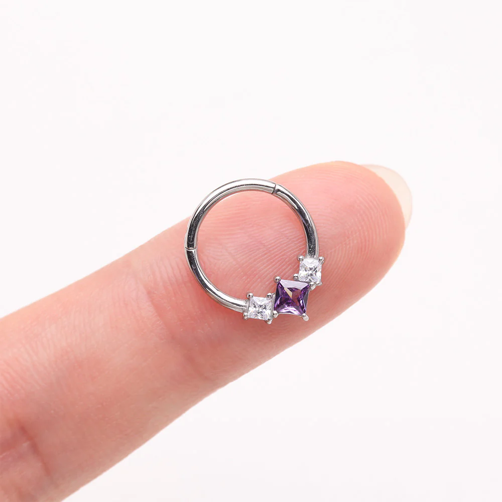 Brilliant Sparkle Princess Trio Sparkle Clicker Hoop Ring - Image 4