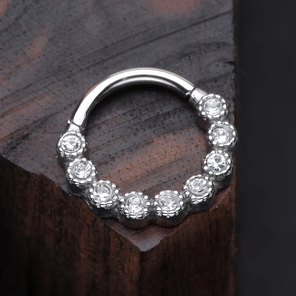 Bubble Glam Sparkles Seamless Clicker Hoop Ring - Image 3