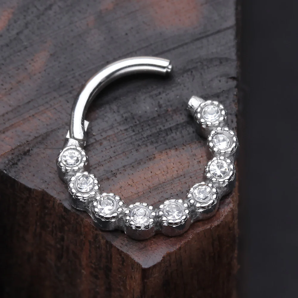 Bubble Glam Sparkles Seamless Clicker Hoop Ring - Image 4