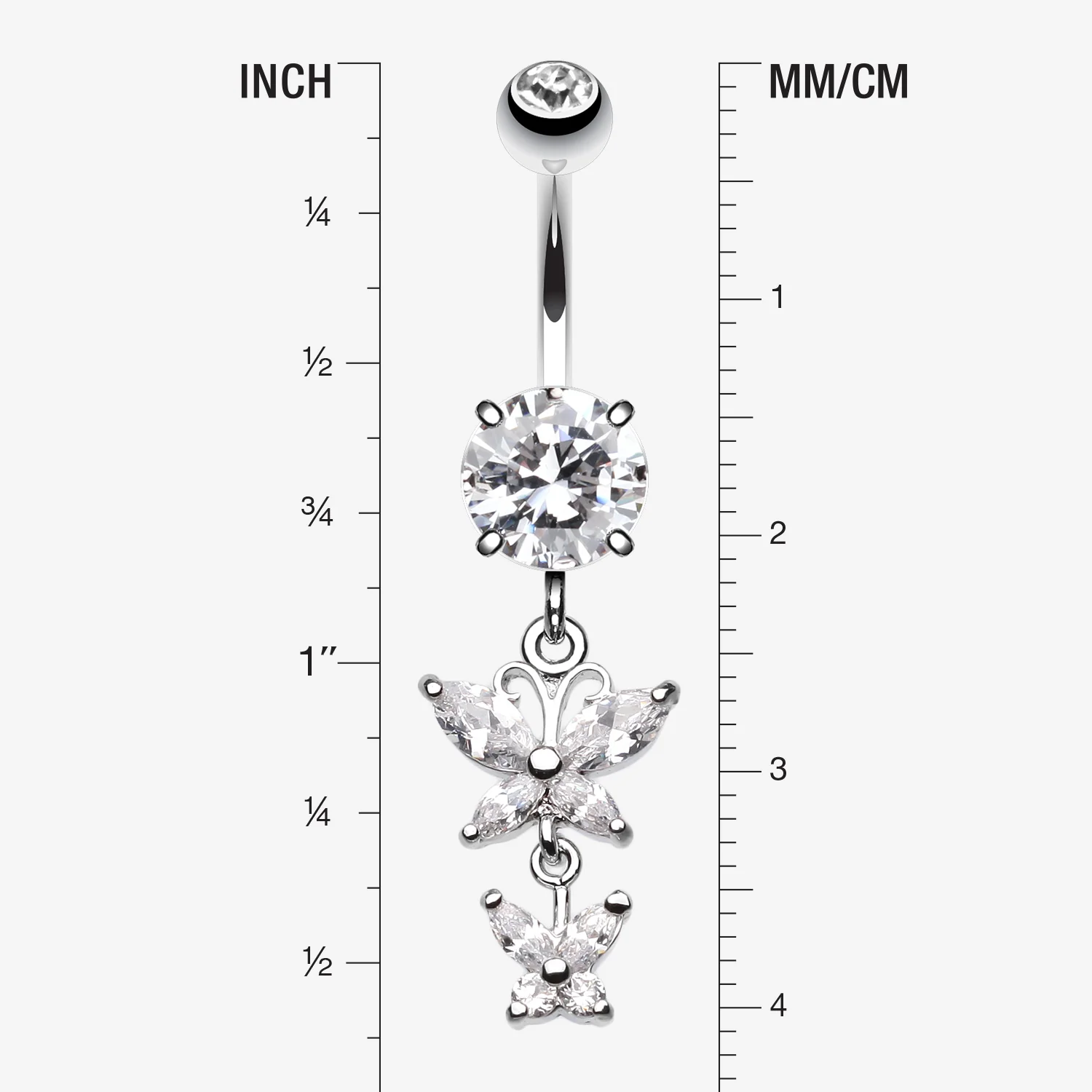 Butterfly Besties Belly Button Ring - Image 2