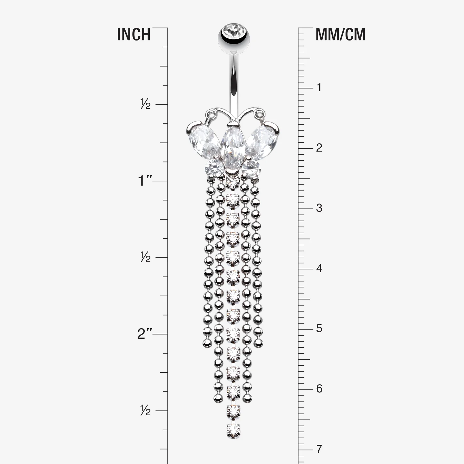 Butterfly Dazzle Showers Belly Button Ring - Image 2