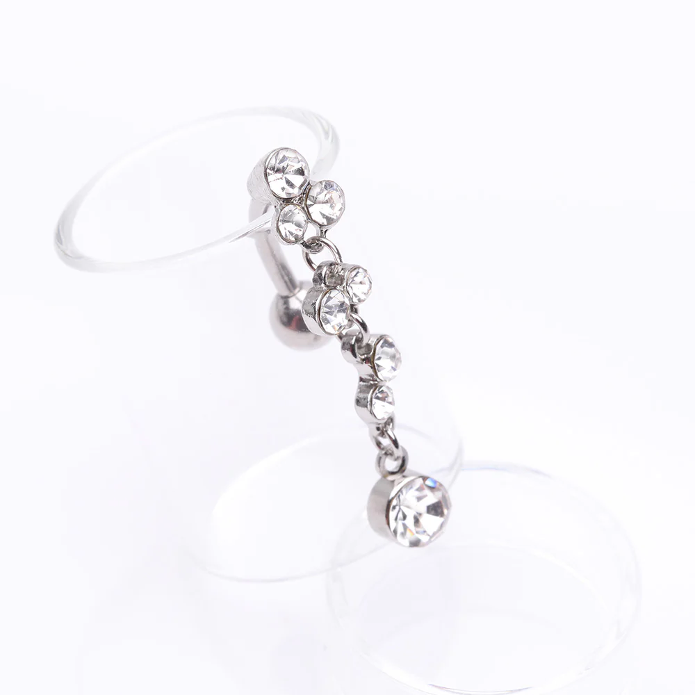 Cascading Sparkle Bauble Chandelier Reverse Belly Button Ring - Image 3
