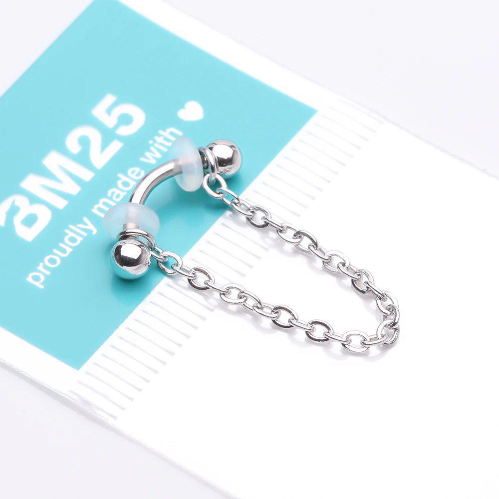 Chained Basic Ball Curved Barbell - Image 4