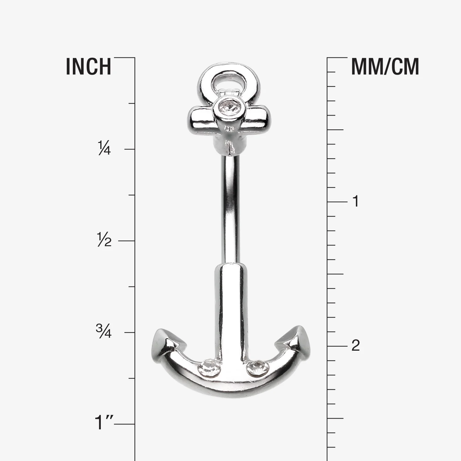 Classic Anchor Dock Belly Button Ring - Image 2