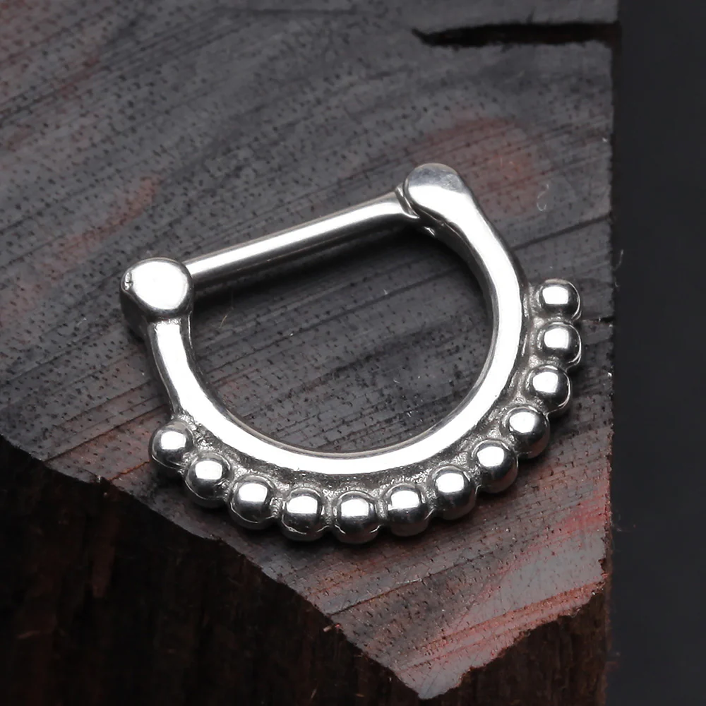 Classic Bali Tribal Beads Septum Clicker* - Image 3