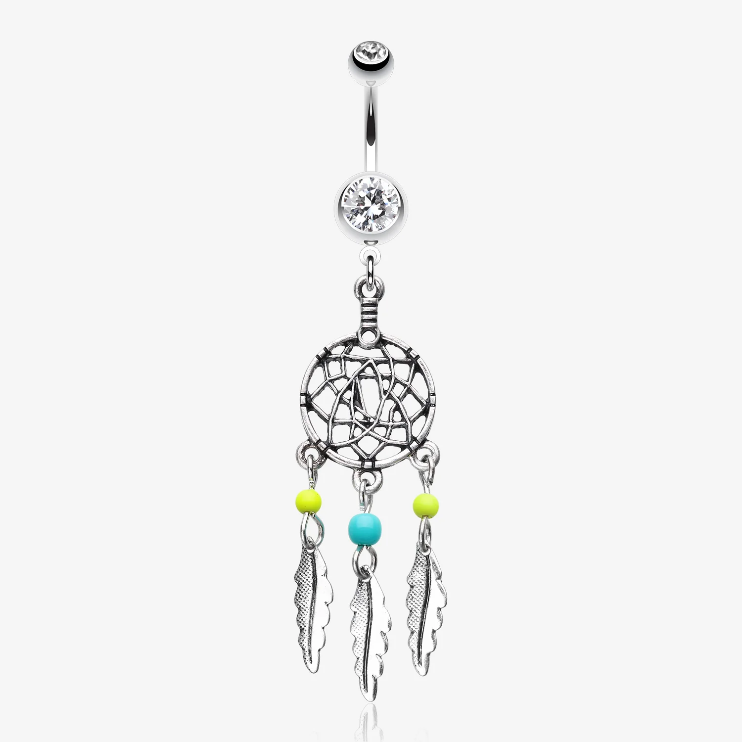 Classic Beaded Dreamcatcher Belly Button Ring
