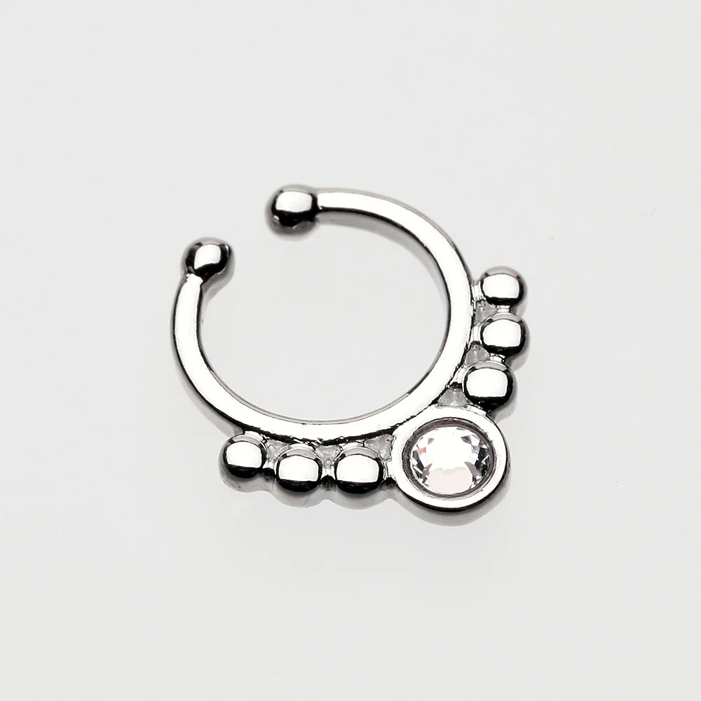 Classic Gem Grandiose Fake Septum Clip-On Ring - Image 3
