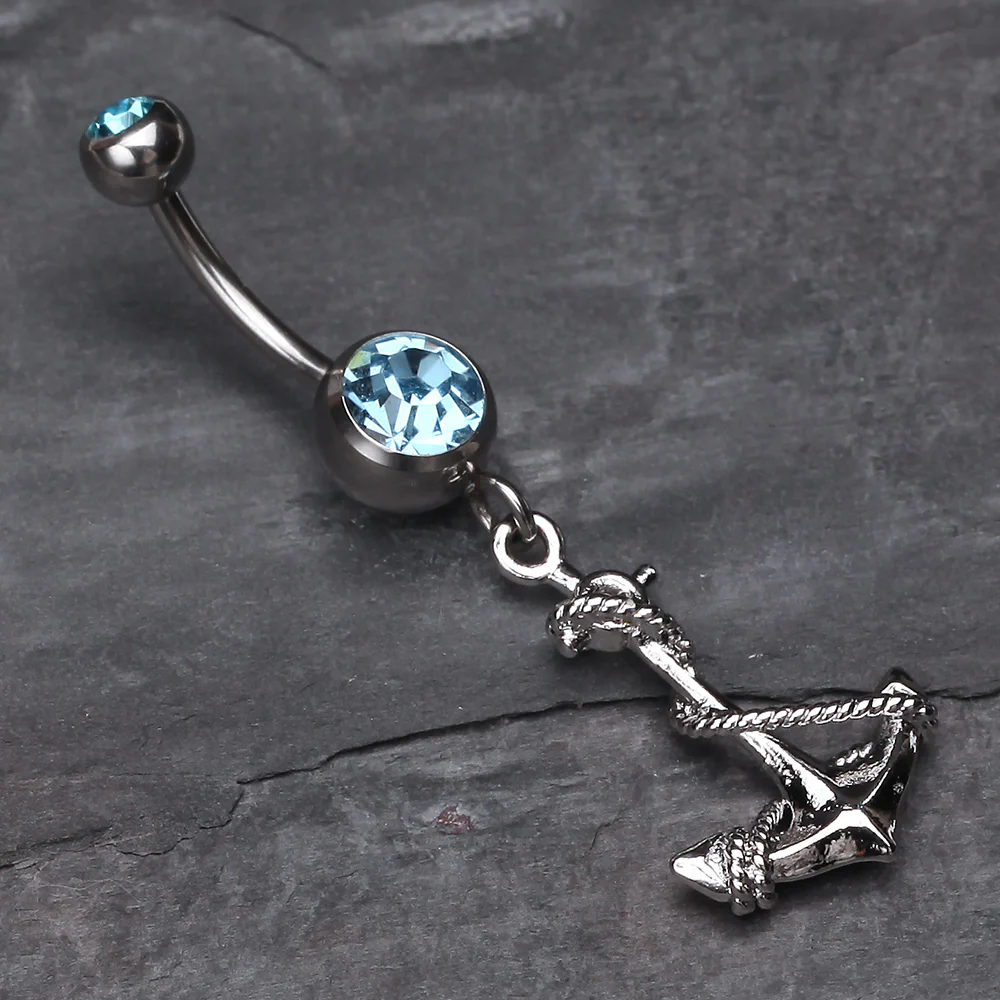 Classic Rope Anchor Belly Ring - Image 3