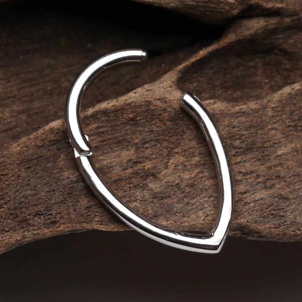 Classic Teardrop Seamless Clicker Hoop Ring - Image 4
