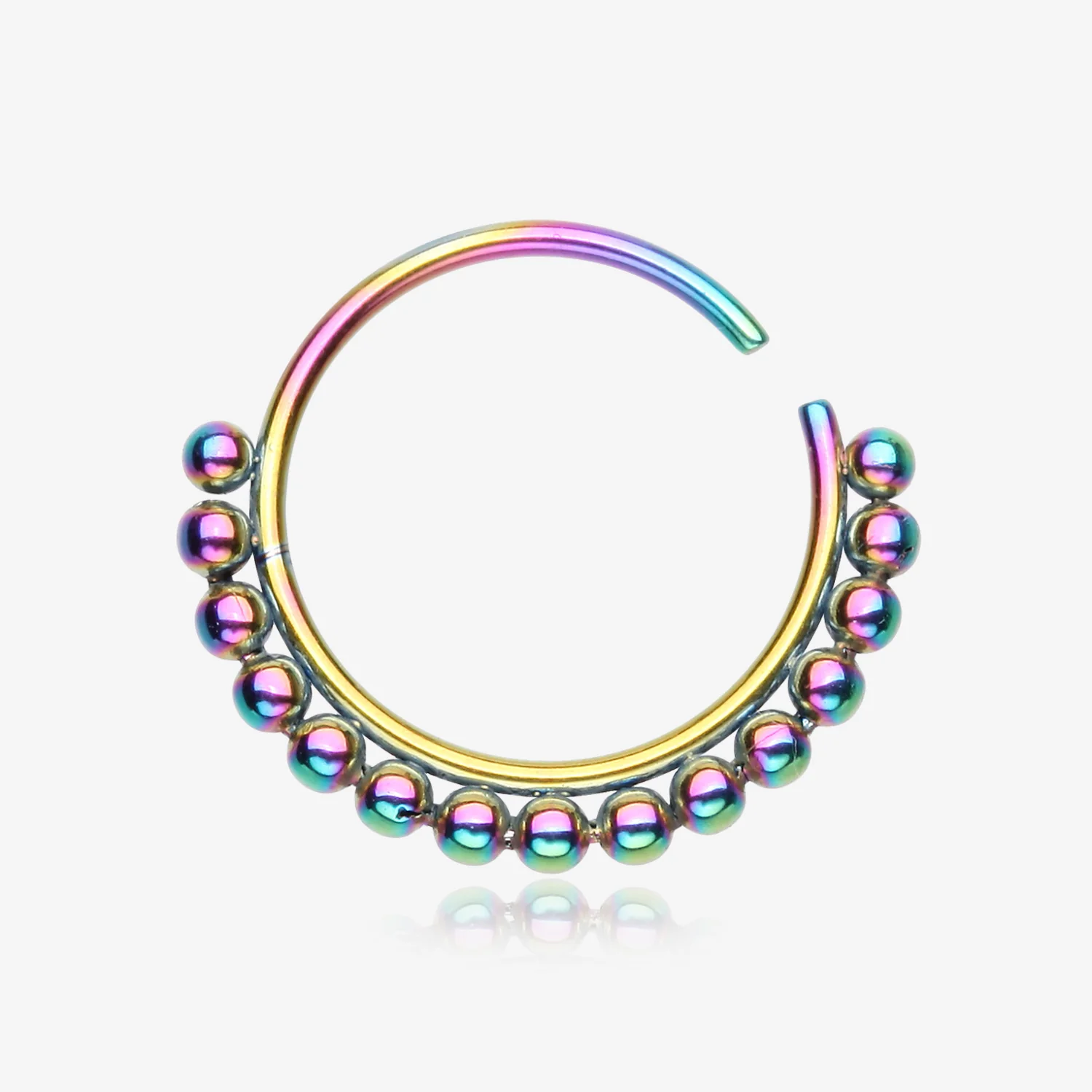 Colorline Bali Beads Spherule Bendable Hoop Ring