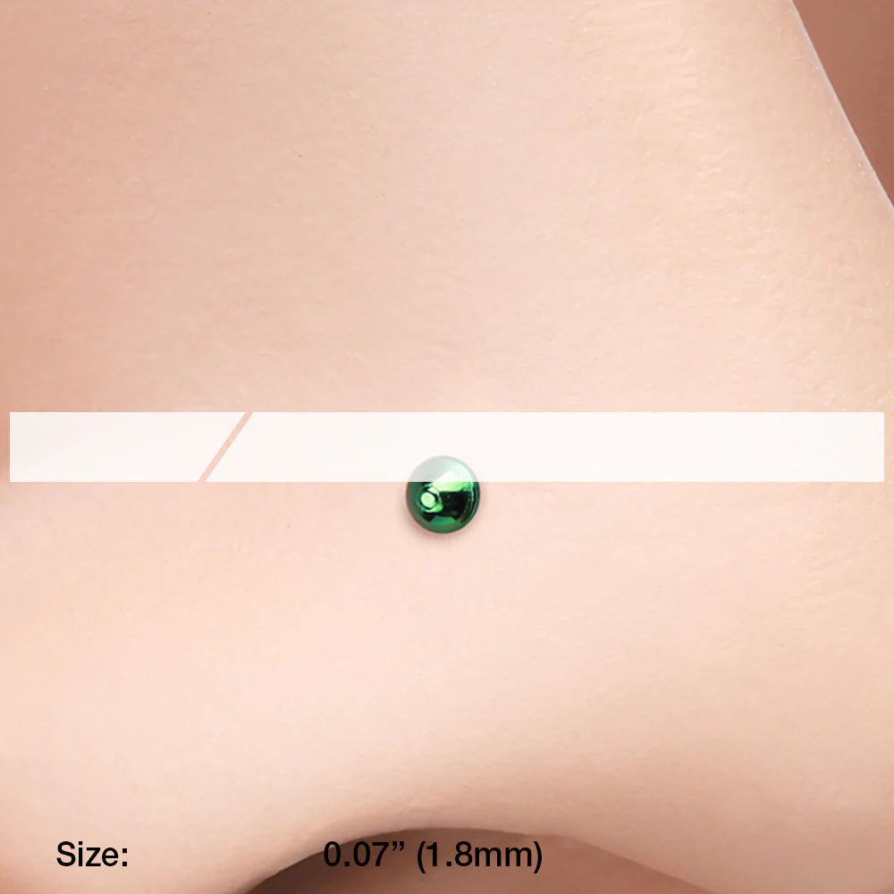 Colorline Ball Top Basic Nose Stud Ring - Image 3