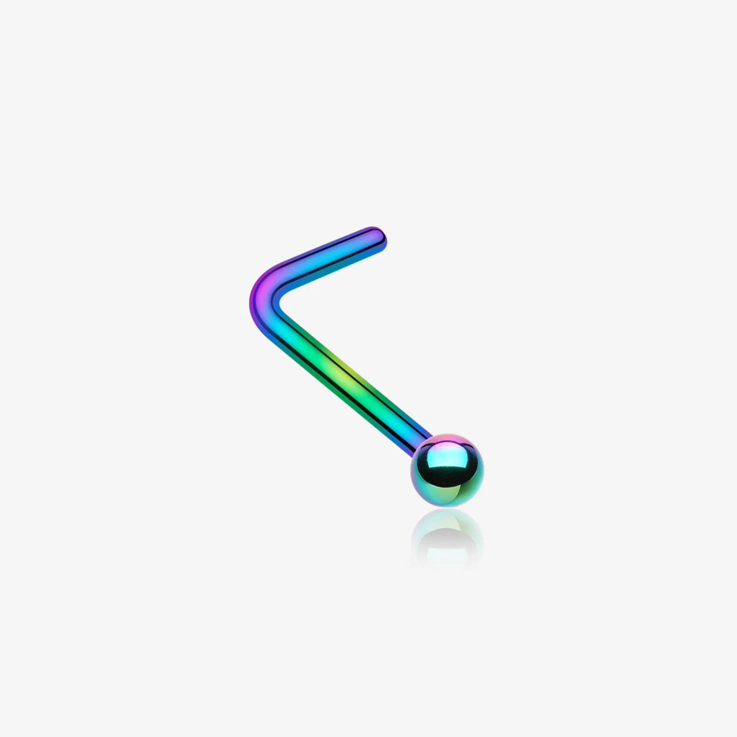 Colorline Ball Top Basic L-Shaped Nose Ring