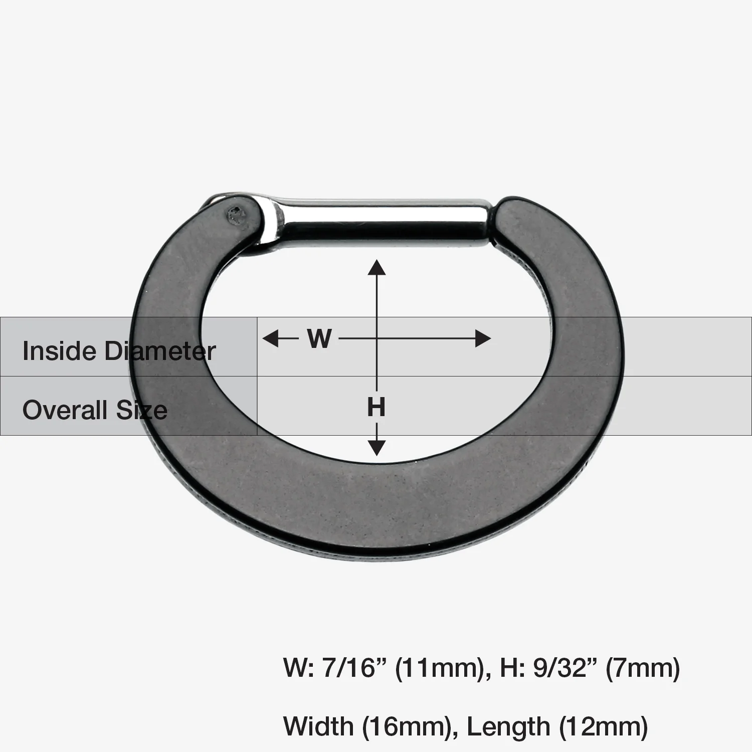 Blackline Basic Steel Loop Septum Clicker - Image 2