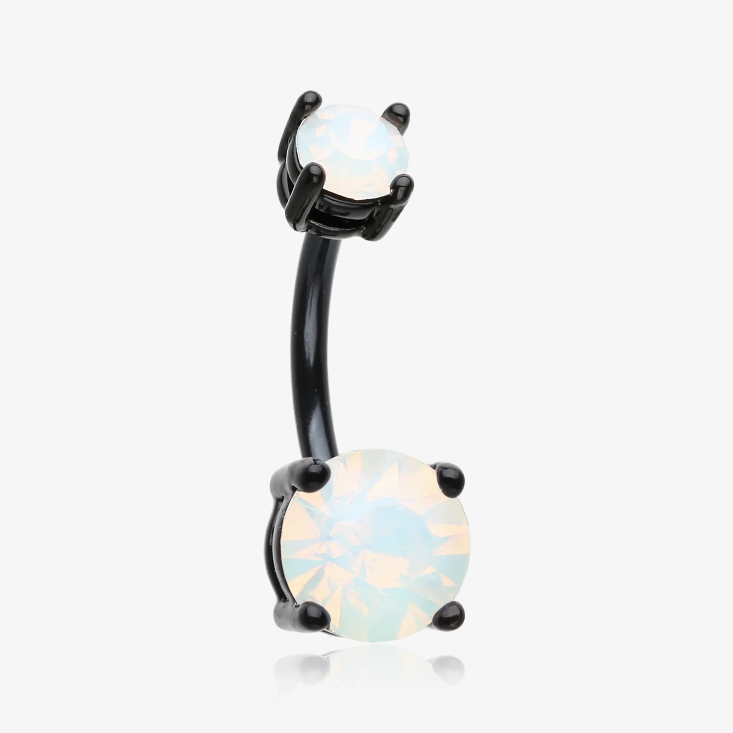 Colorline Brilliant Opalite Gem Prong Set Belly Button Ring