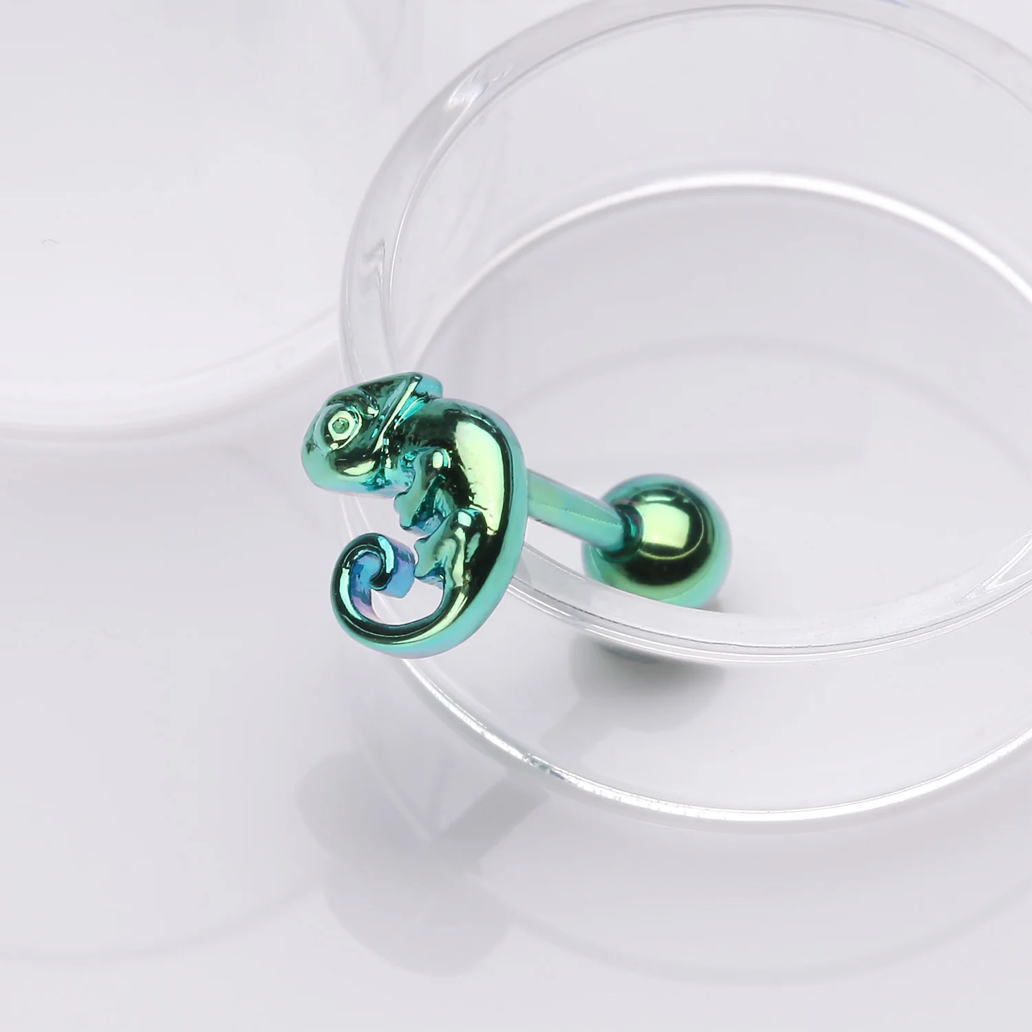 Colorline Chameleon Top Cartilage Tragus Barbell Earring - Image 2