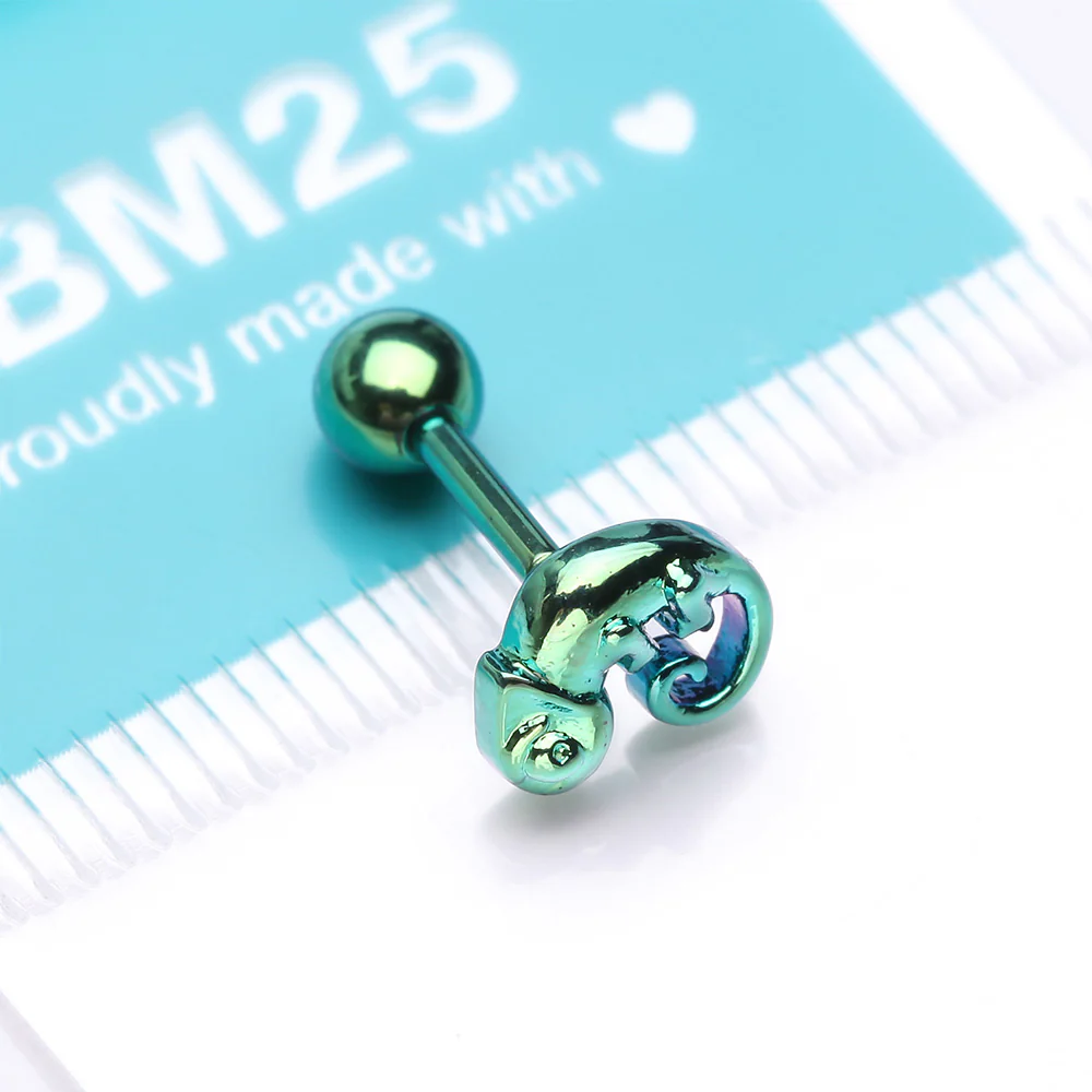 Colorline Chameleon Top Cartilage Tragus Barbell Earring - Image 4