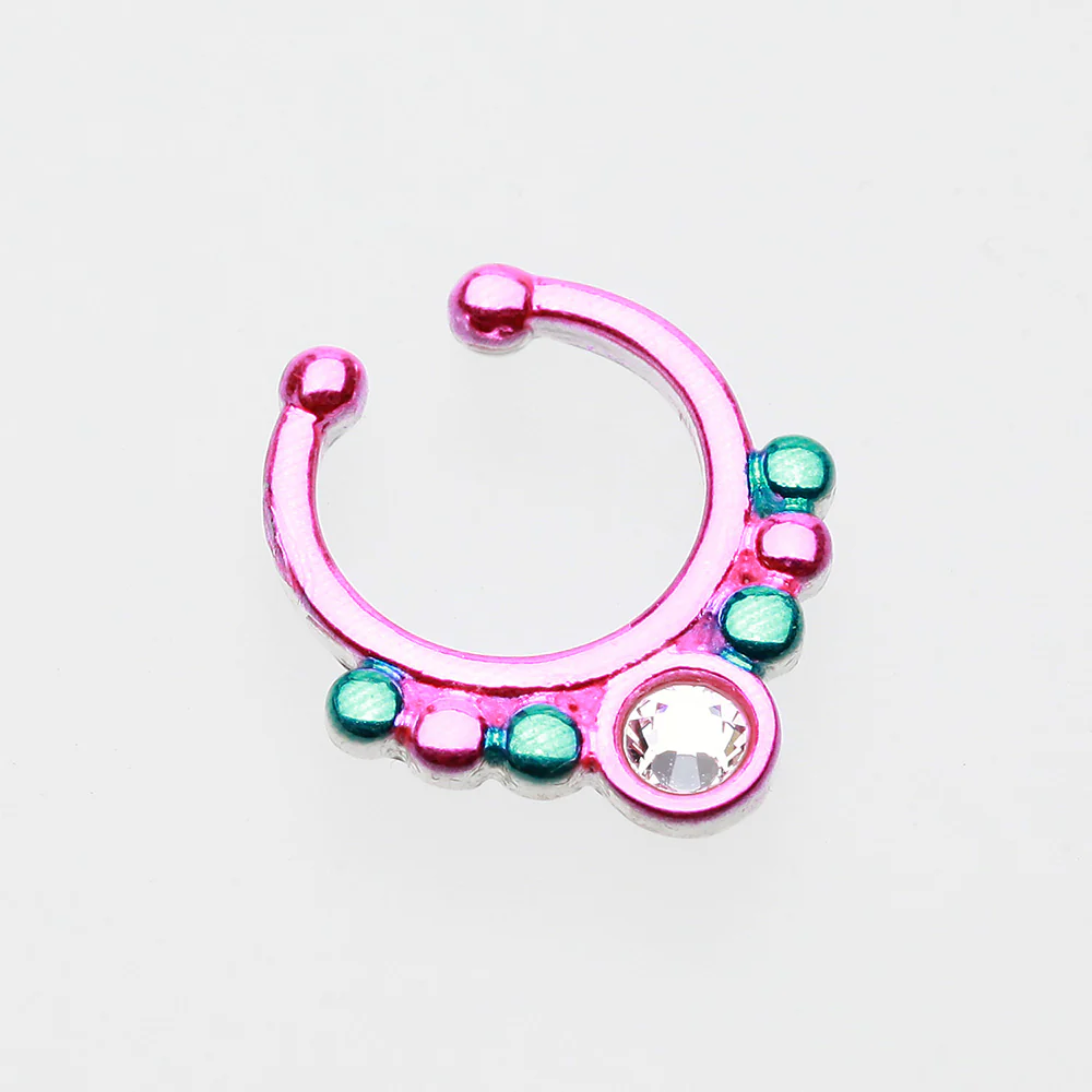 Colorline Gem Grandiose Fake Septum Clip-On Ring - Image 3