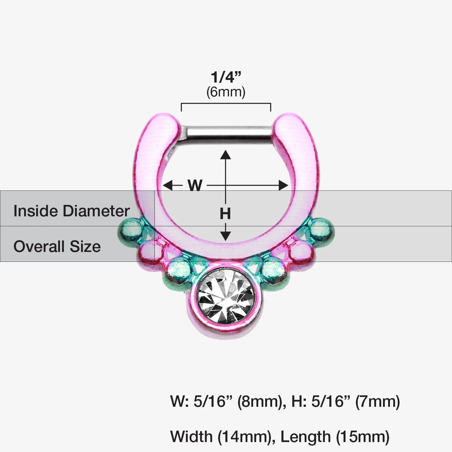 Colorline Gem Grandiose Septum Clicker* - Image 2