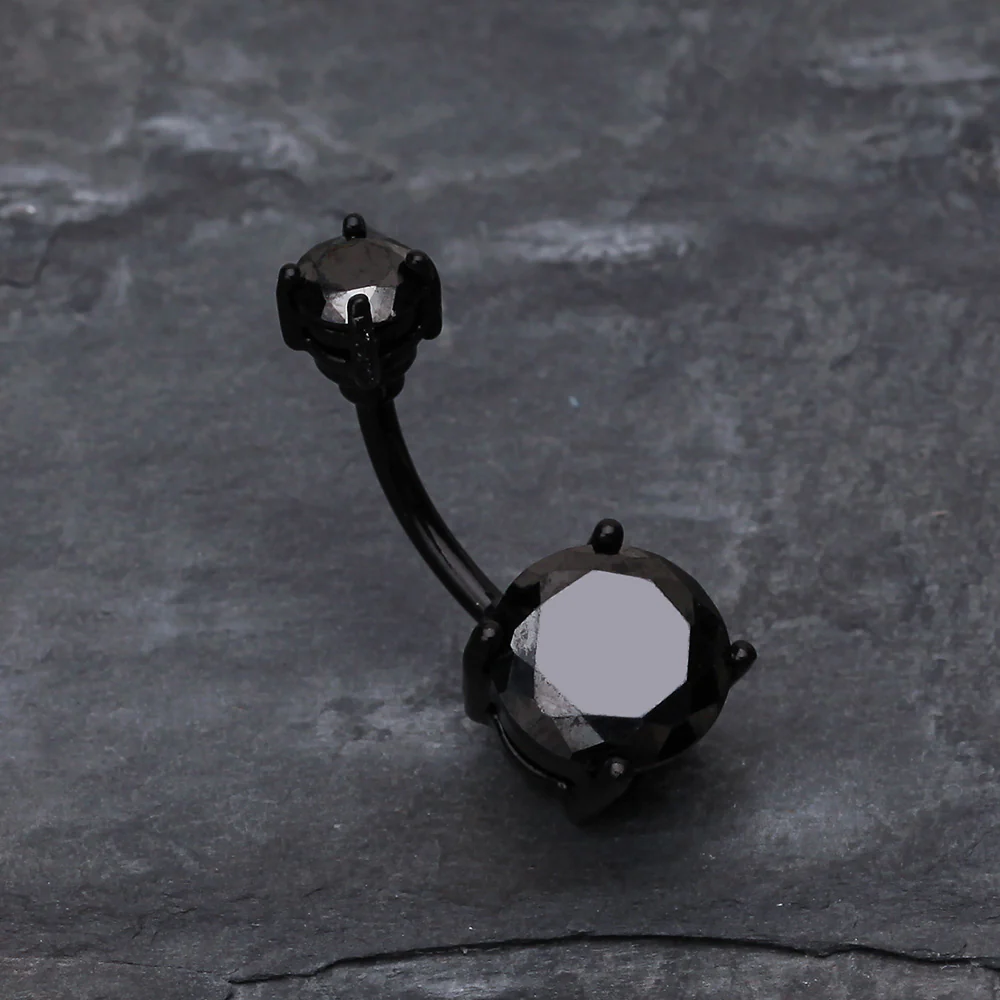 Colorline Gem Prong Sparkle Belly Button Ring - Image 3