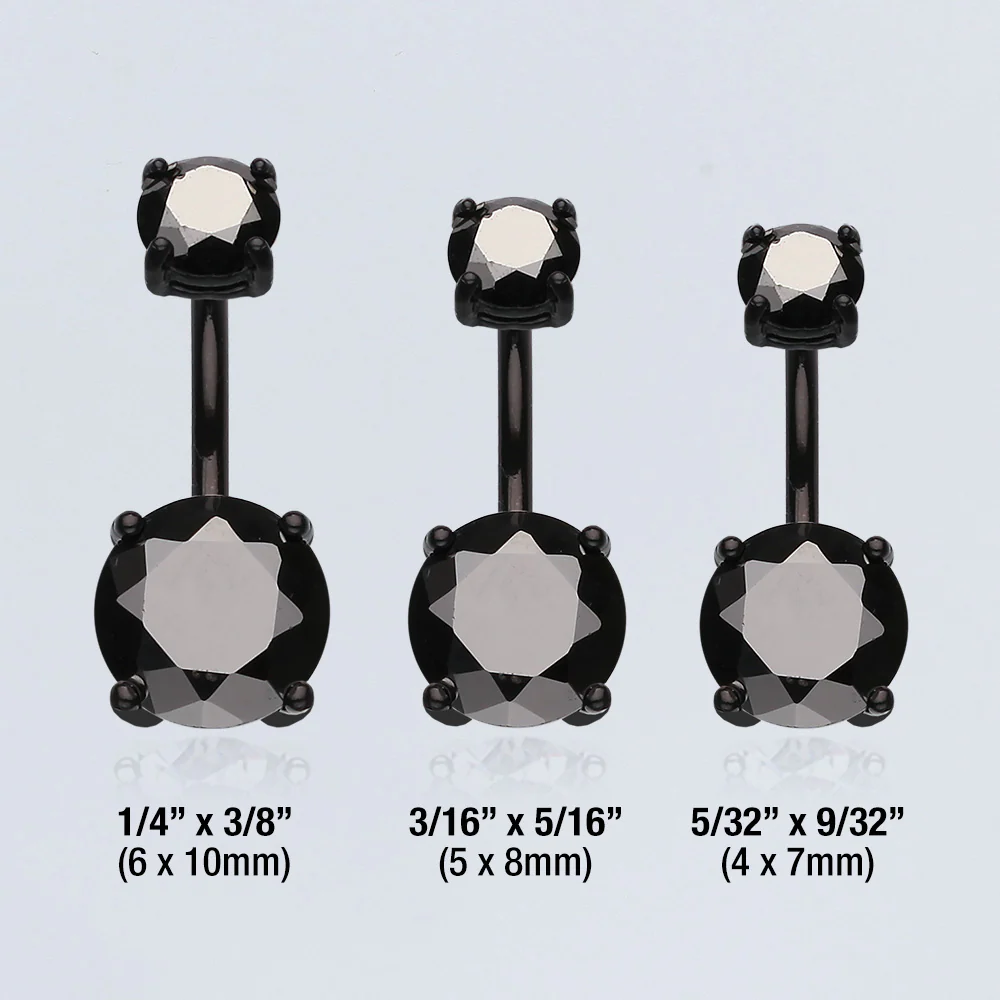 Colorline Gem Prong Sparkle Belly Button Ring - Image 4
