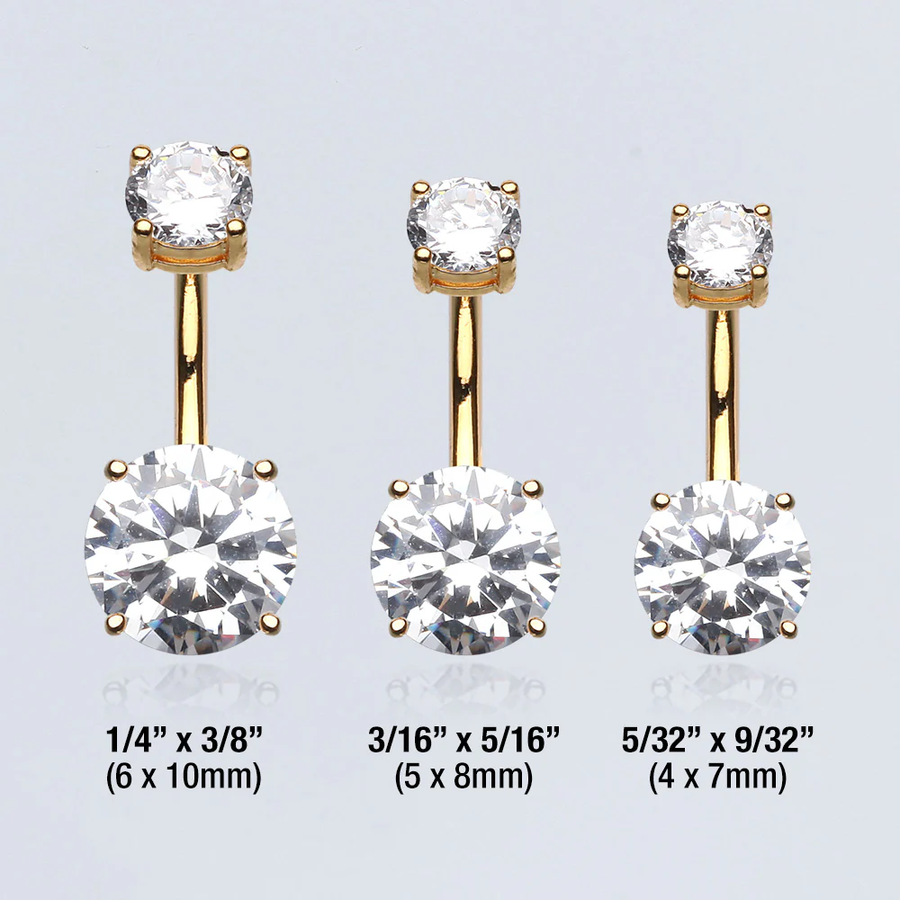 Colorline Gem Prong Sparkle Belly Button Ring - Image 4