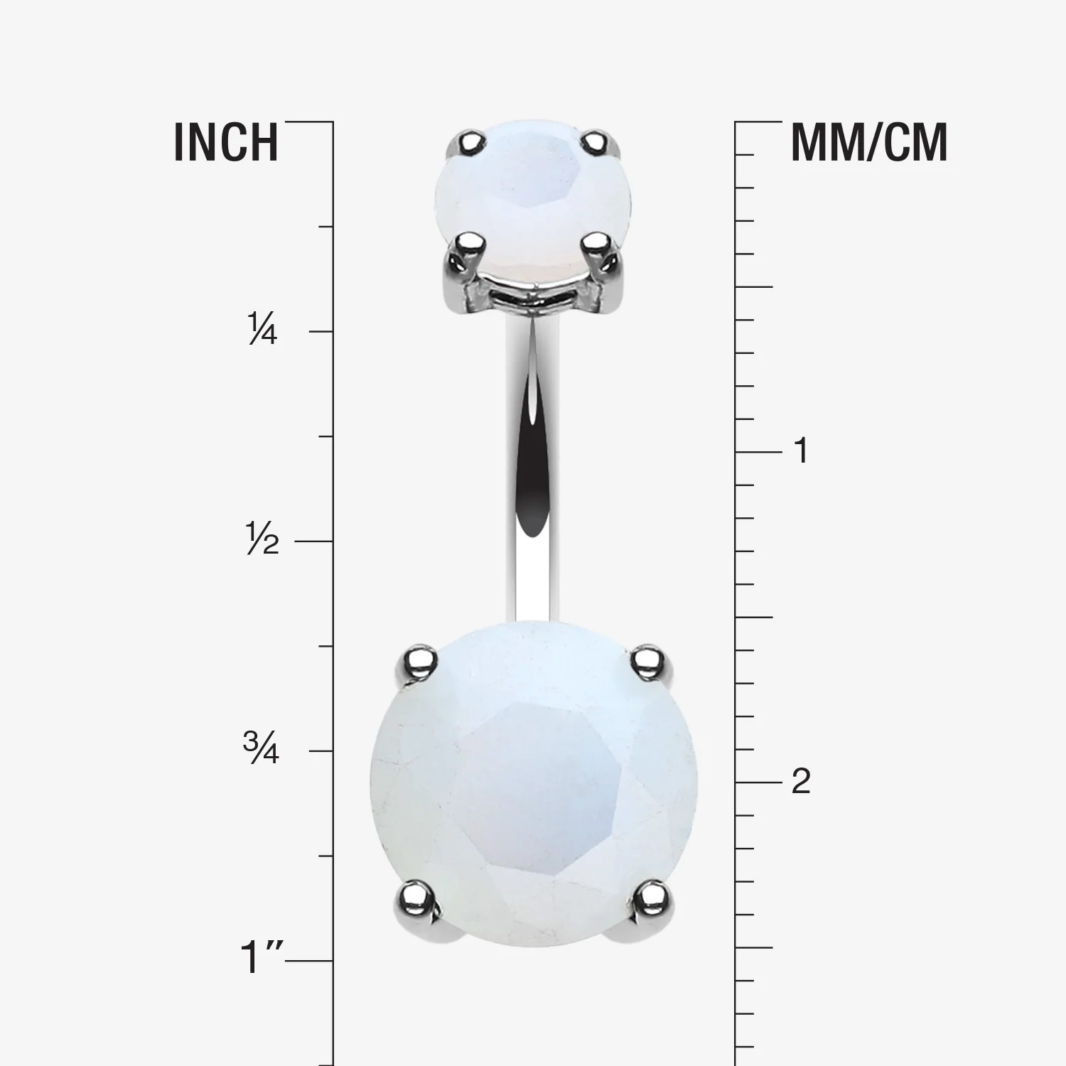 Colorline Gem Prong Sparkle Belly Button Ring - Image 2