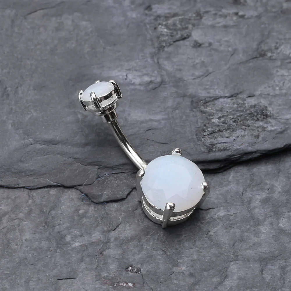 Colorline Gem Prong Sparkle Belly Button Ring - Image 3