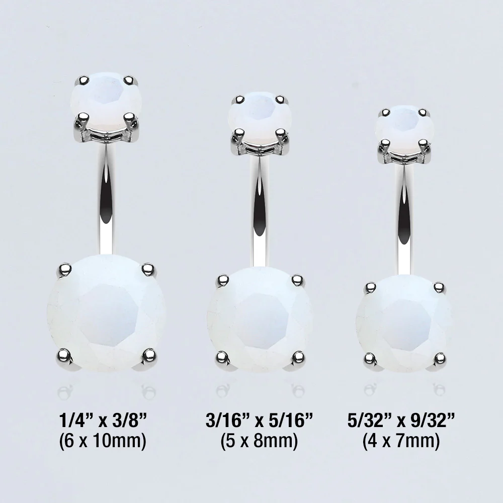 Colorline Gem Prong Sparkle Belly Button Ring - Image 4