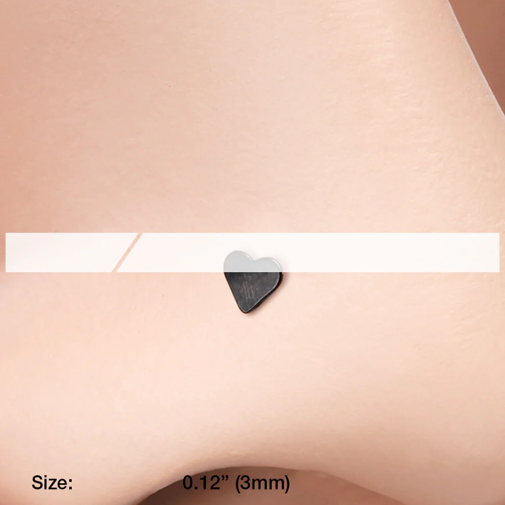 Colorline Heart Nose Screw Ring - Image 3