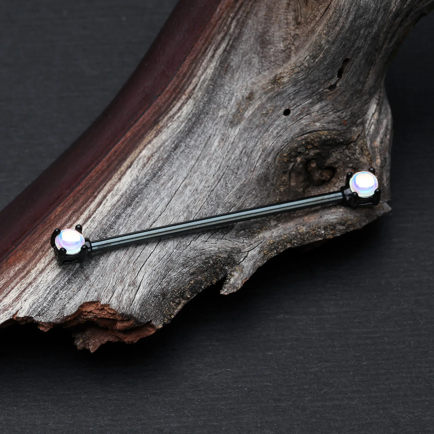 Colorline Iridescent Revo Double Prong Industrial Barbell - Image 2