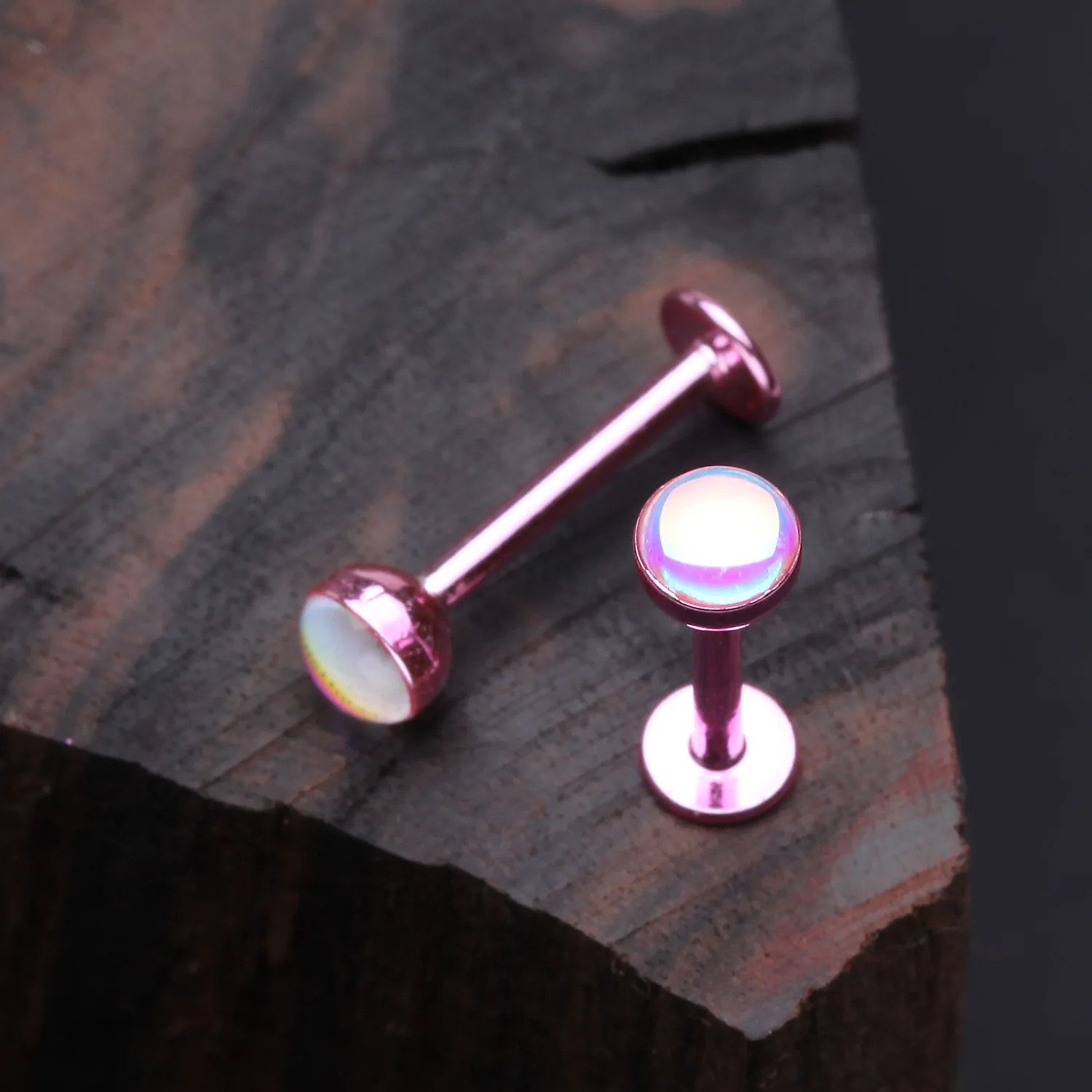 Colorline Iridescent Revo Sparkle Steel Labret - Image 2