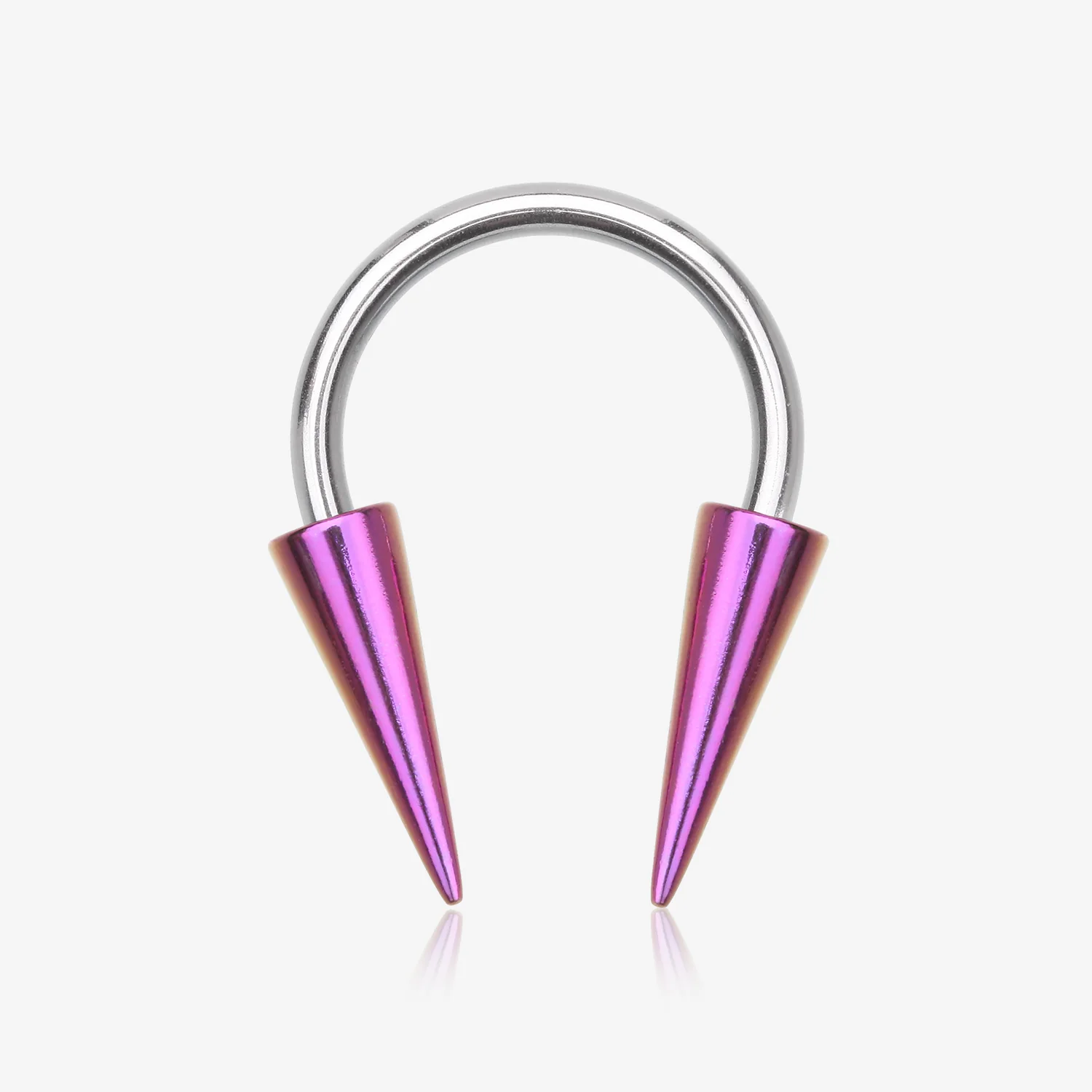 Colorline Long Spikes Steel Horseshoe Circular Barbell