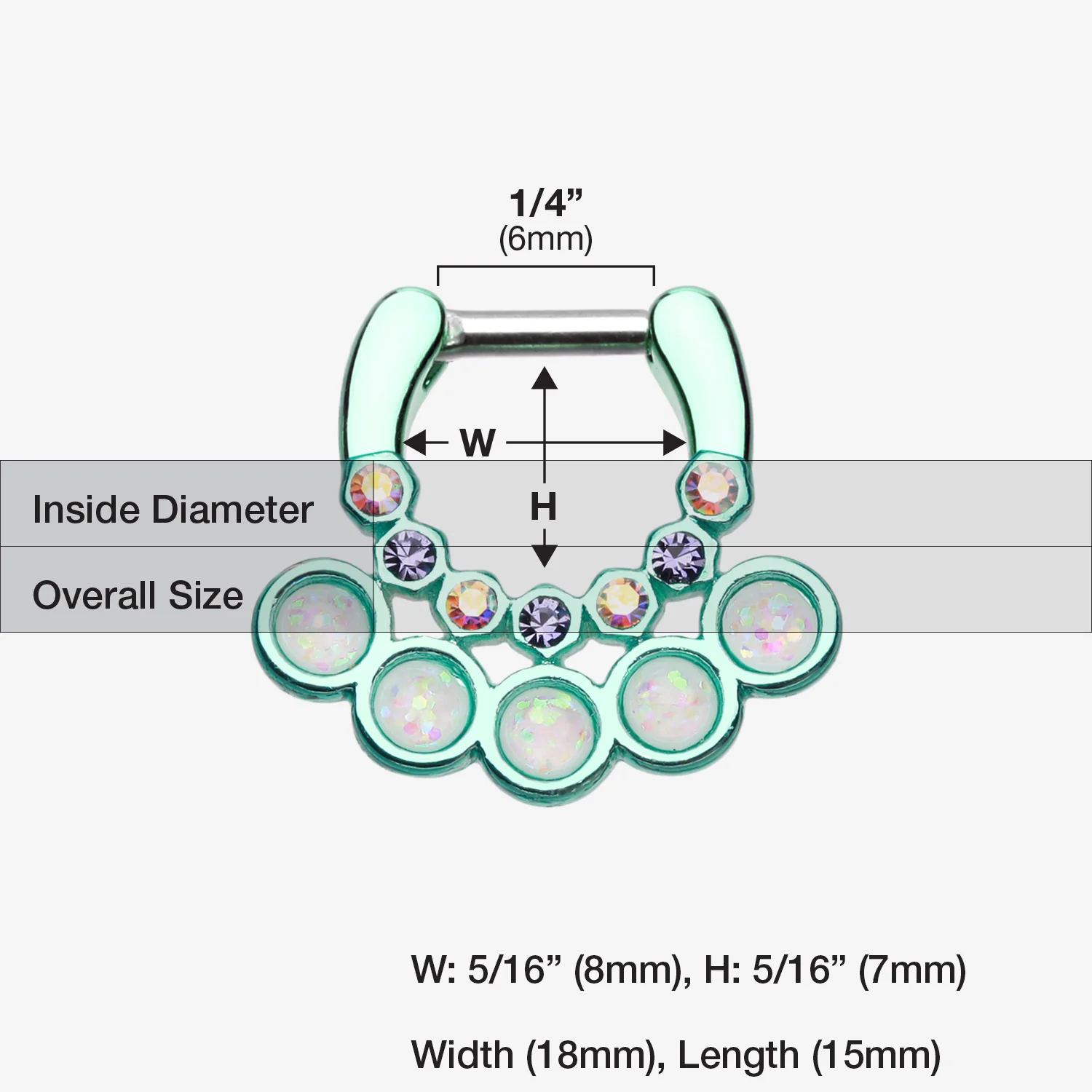 Colorline Opal Aureole Gemina Septum Clicker - Image 2