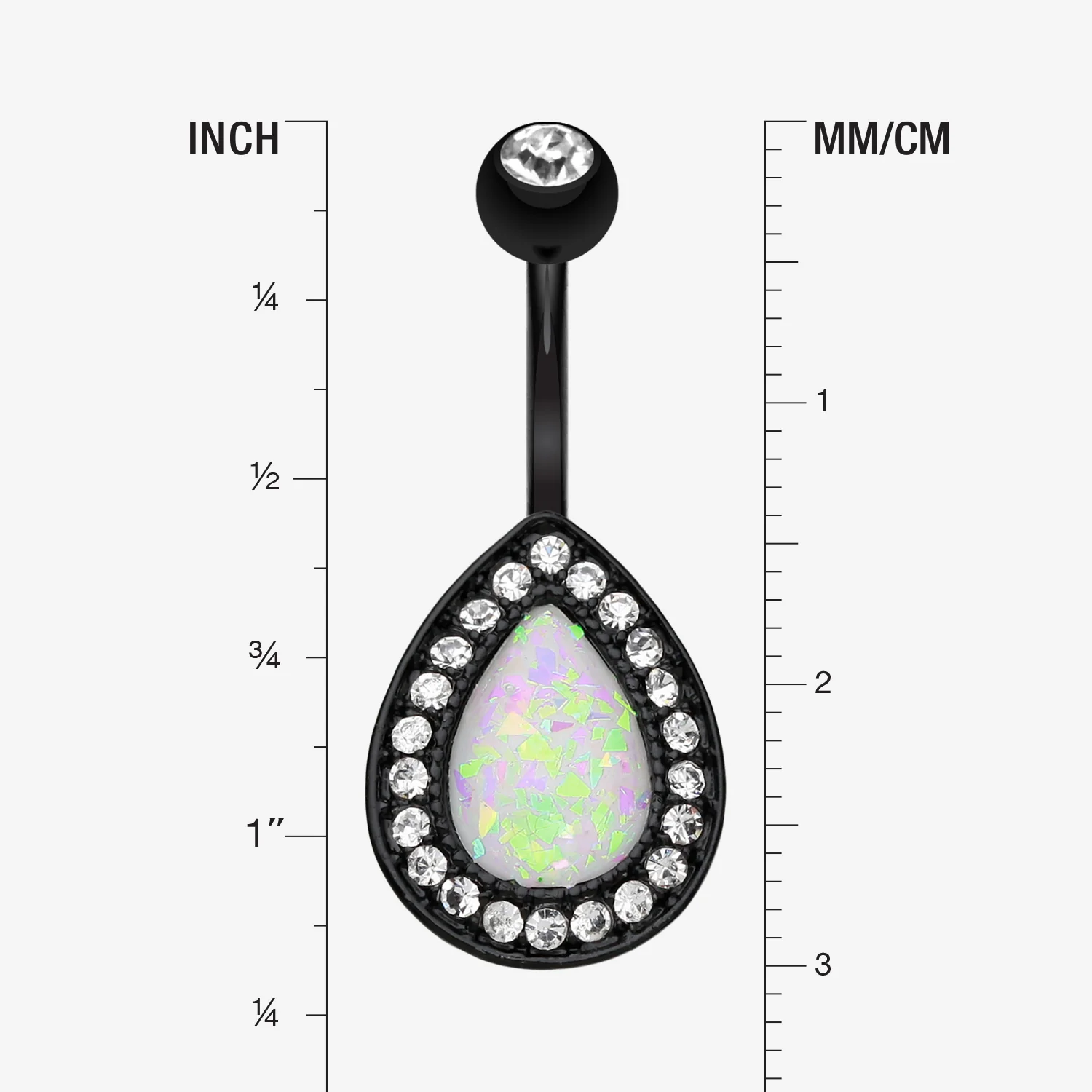 Colorline Opal Avice Belly Button Ring - Image 2