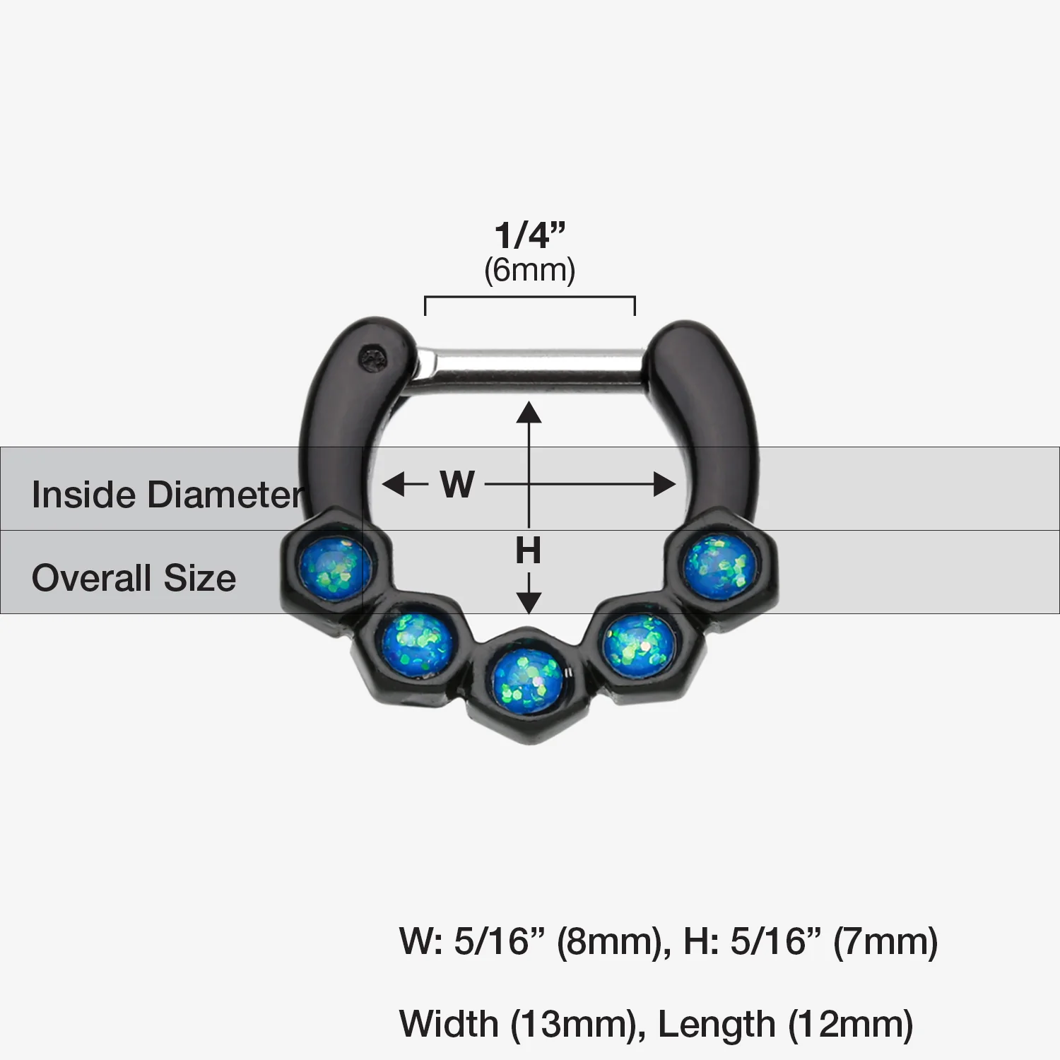 Colorline Opal Hexa Gemina Septum Clicker - Image 2