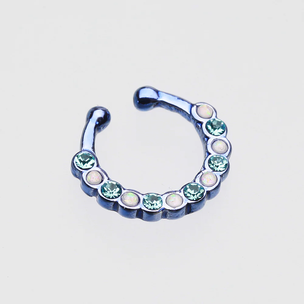 Colorline Opal Paradigm Fake Septum Clip-On Ring - Image 3