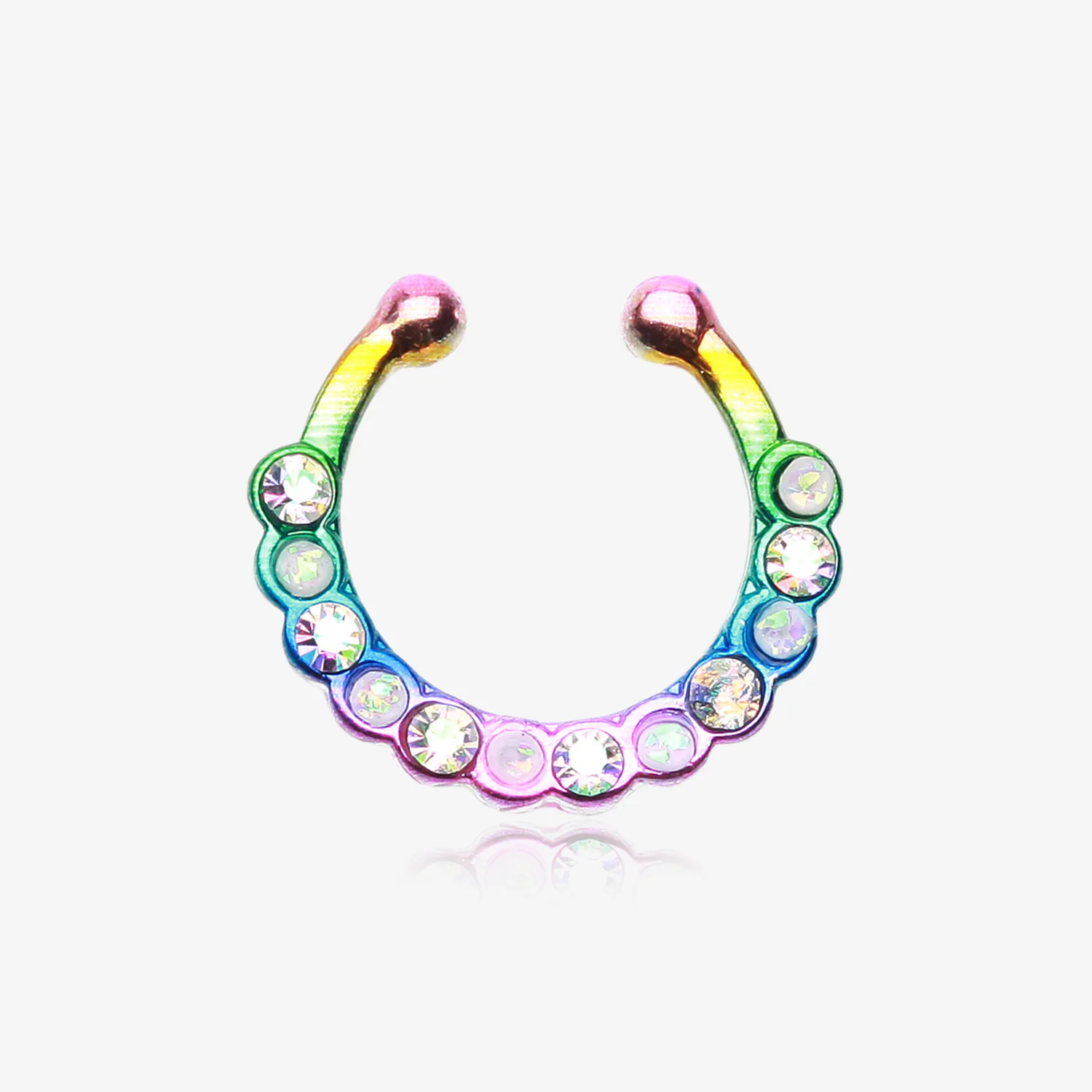 Colorline Opal Paradigm Fake Septum Clip-On Ring