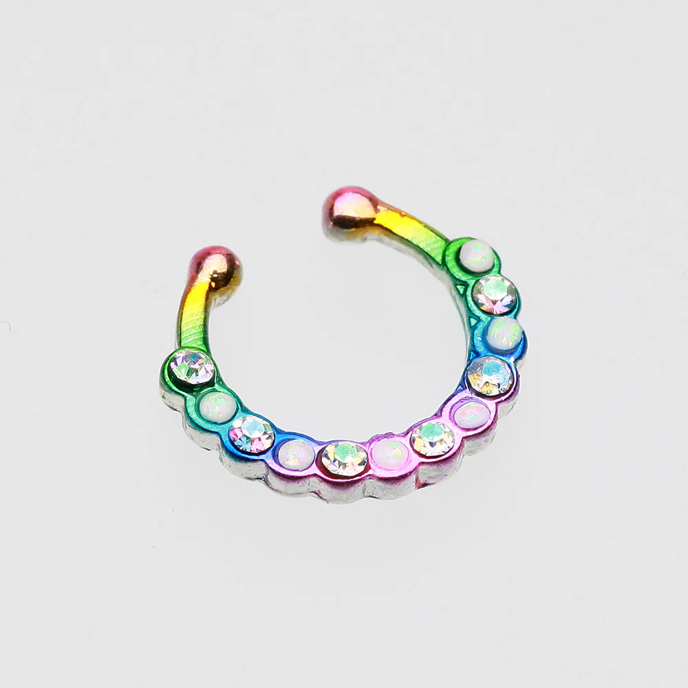 Colorline Opal Paradigm Fake Septum Clip-On Ring - Image 3
