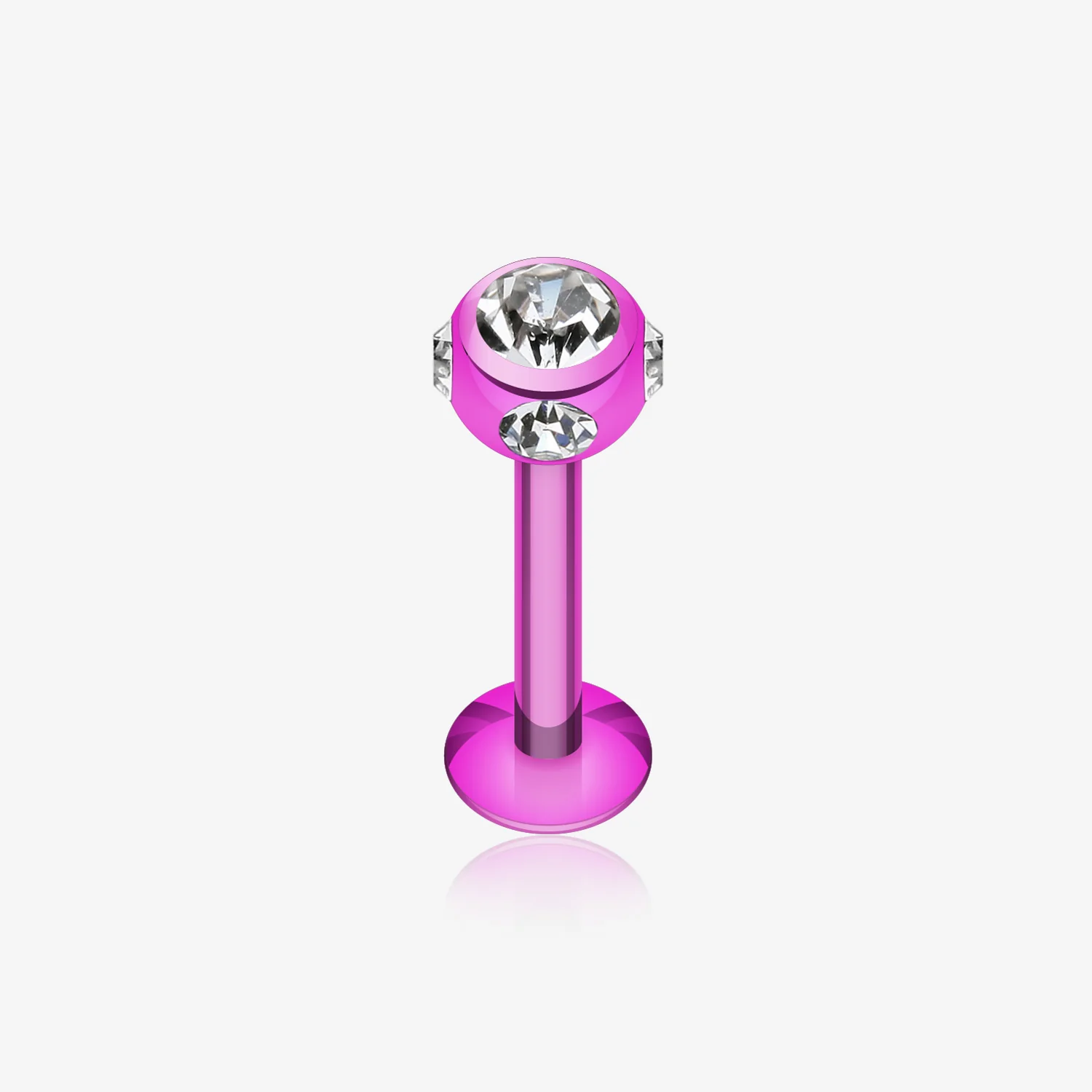 Colorline PVD Aurora Gem Ball Steel Labret
