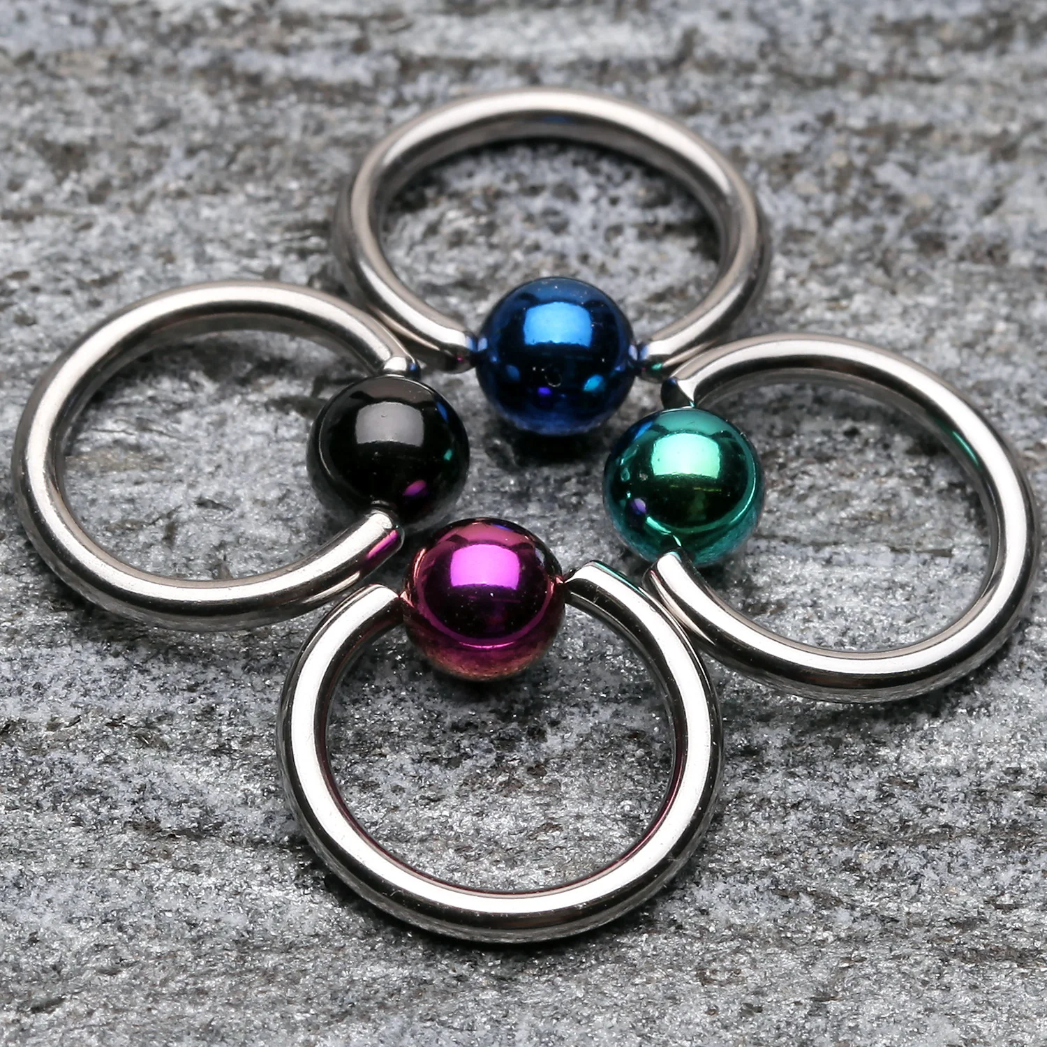 Colorline PVD Ball Ends Steel Captive Bead Ring - Image 2