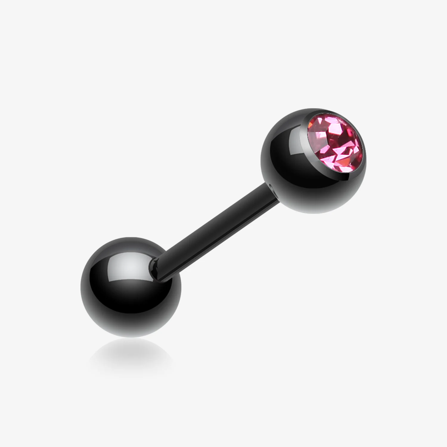 Blackline PVD Basic Gem Ball Barbell Tongue Ring