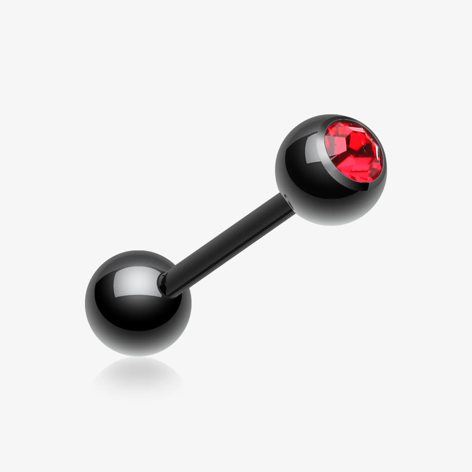 Blackline PVD Basic Gem Ball Barbell Tongue Ring
