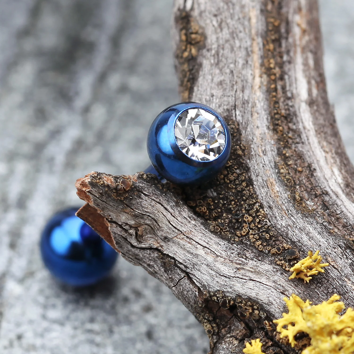 Colorline PVD Basic Gem Ball Barbell Tongue Ring - Image 2