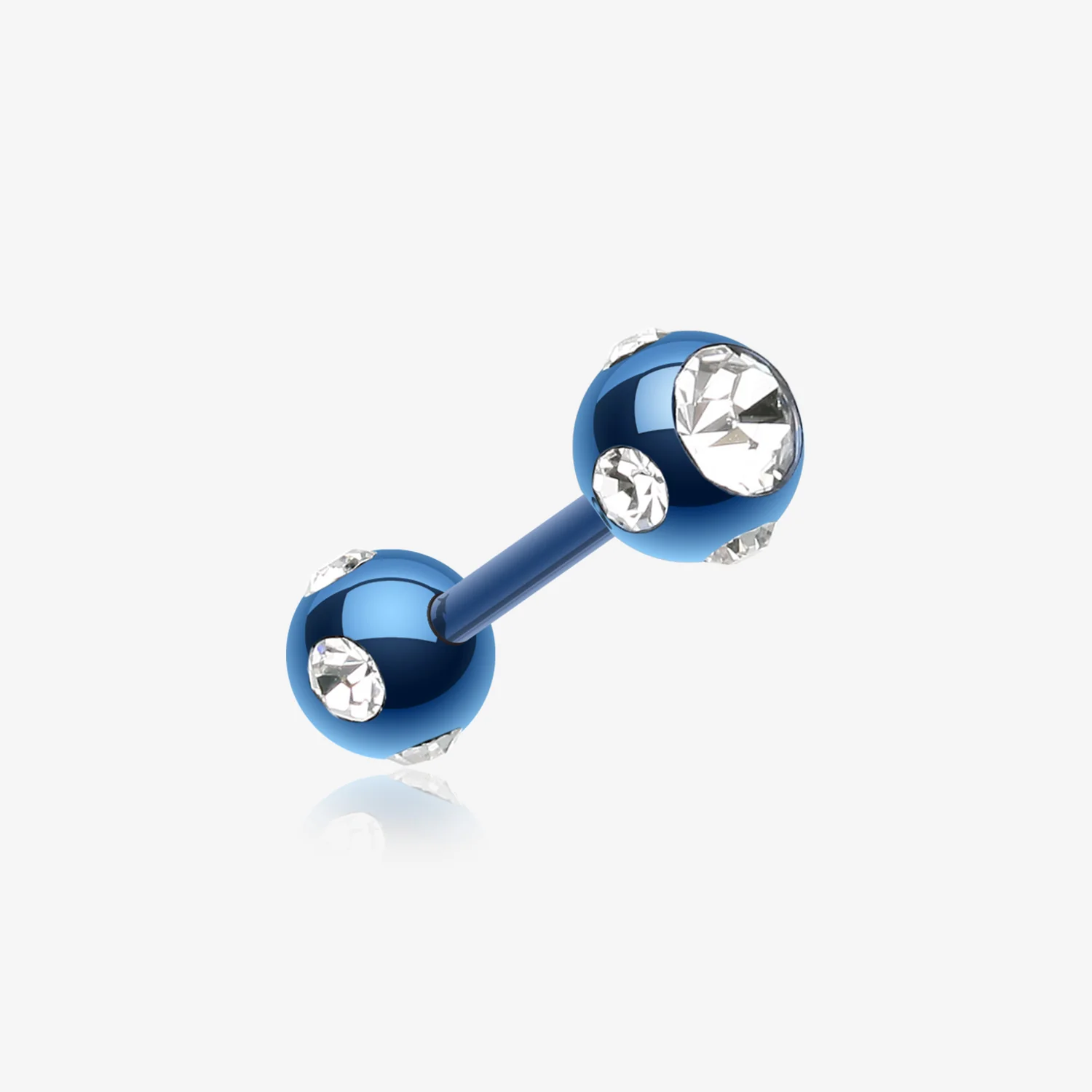 Colorline PVD Double Aurora Gem Ball Steel Cartilage Tragus Barbell