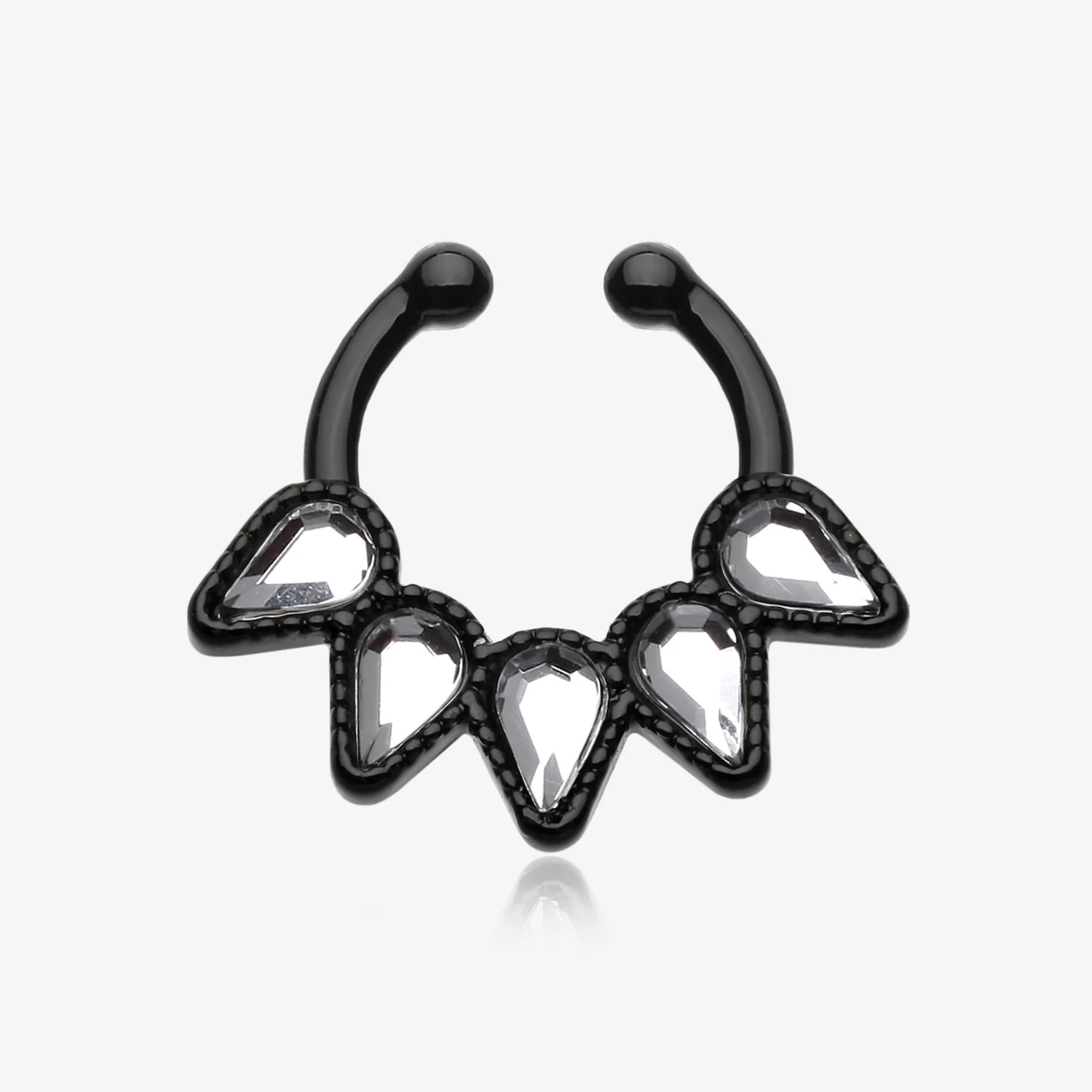 Colorline Quinary Spear Fake Septum Clip-On Ring