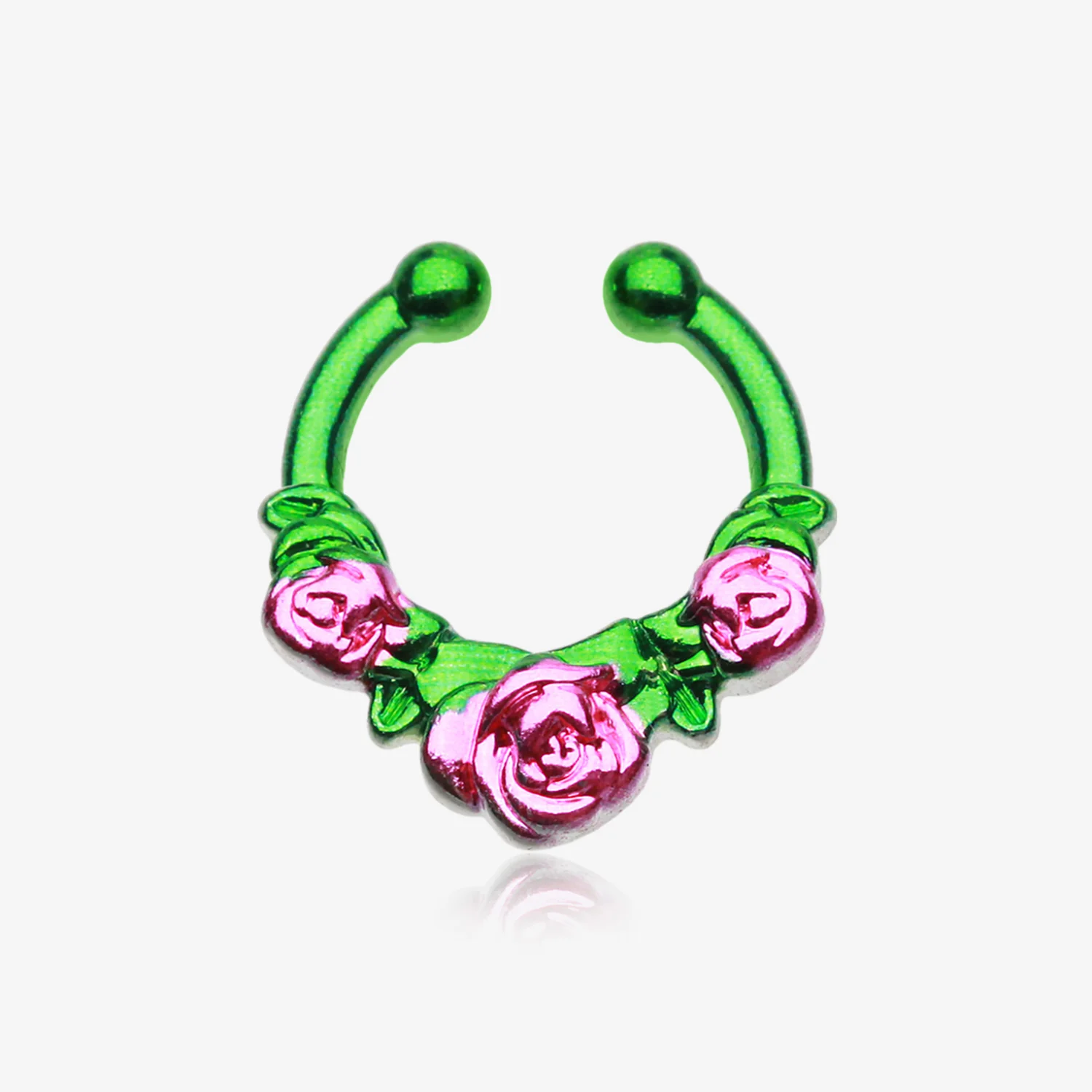 Colorline Rose Garden Icon Fake Septum Clip-On Ring