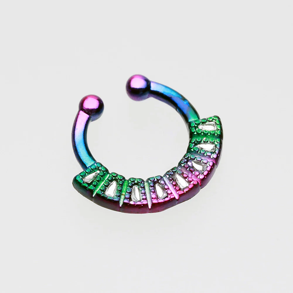 Colorline Sabre Arc Fake Septum Clip-On Ring - Image 3