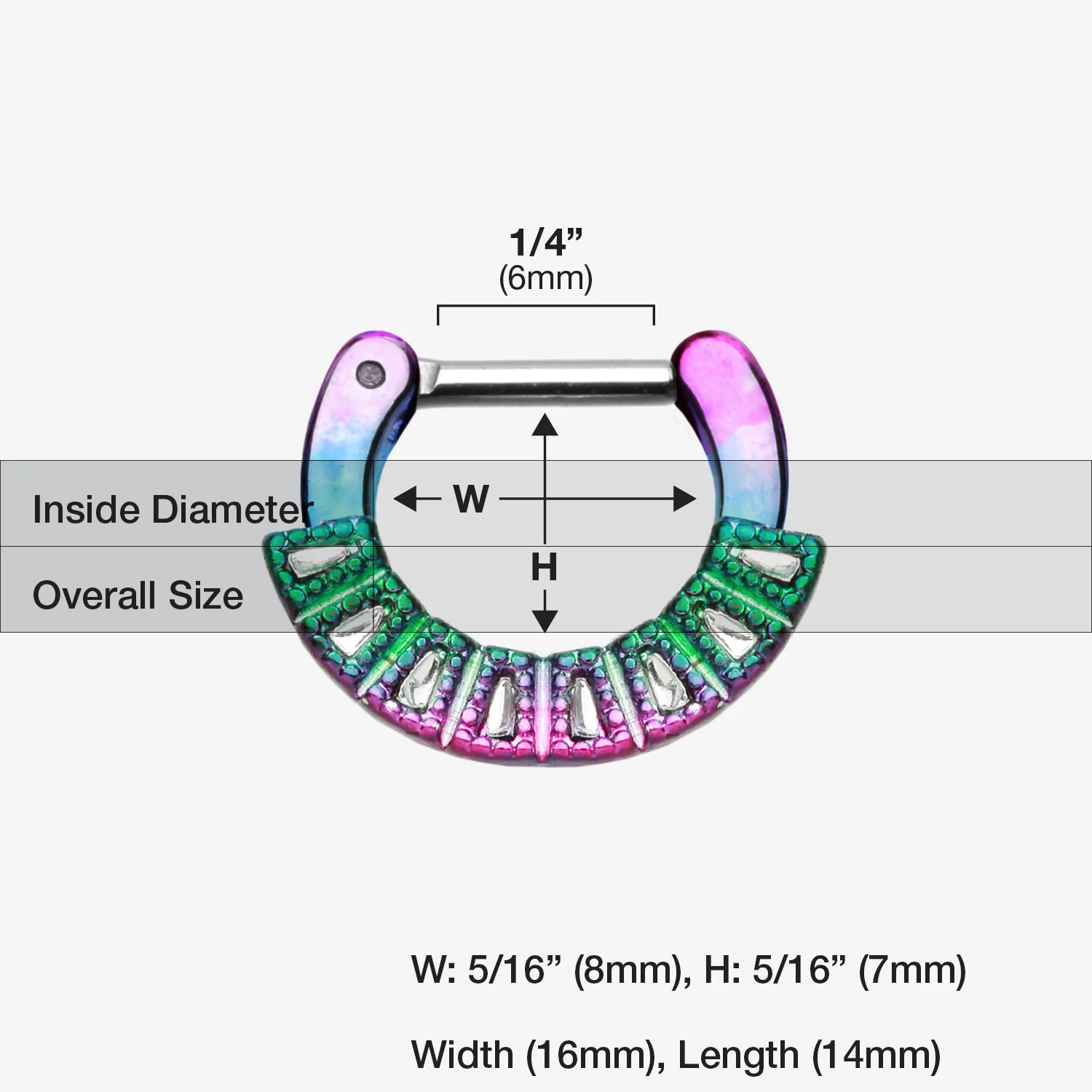 Colorline Sabre Arc Septum Clicker - Image 2